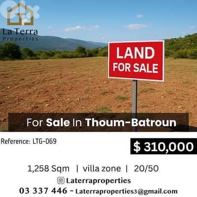 l For Sale: Prime Land in Thoum – Batroun