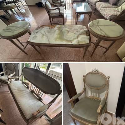 Louis XVI-Style Vintage Salon Set – Excellent Condition