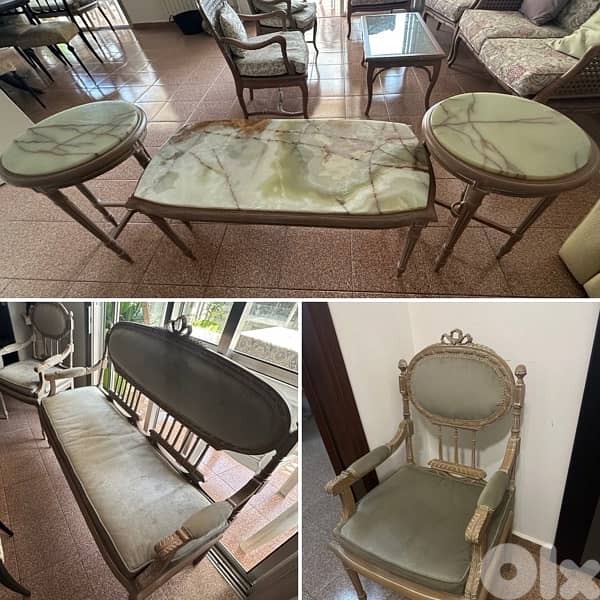 Louis XVI-Style Vintage Salon Set – Excellent Condition 0