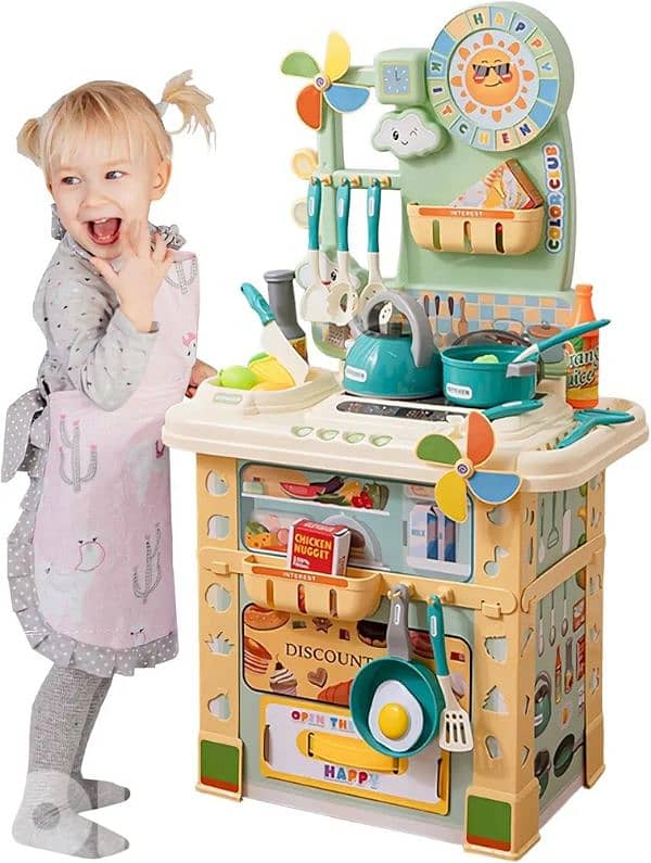 مطبخ بلاستك لعبة للاطفال مع أغراض 2