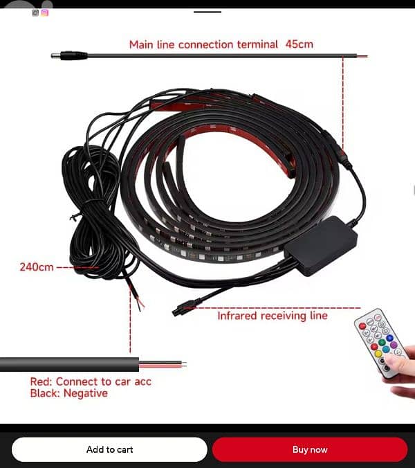 Neon  - waterproof - under car - easy installation 5