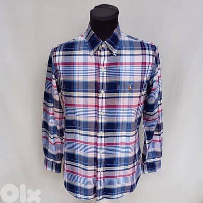 Ralph Lauren Custom Fit button-Up Check Long Sleeve shirt Mens S
