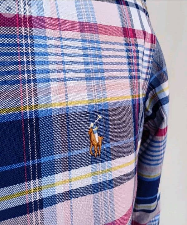 Ralph Lauren Custom Fit button-Up Check Long Sleeve shirt Mens S 2