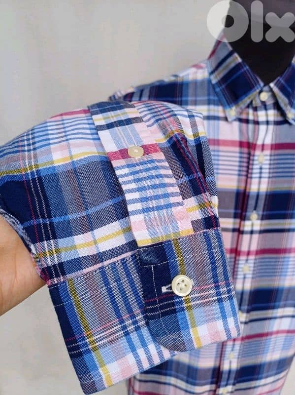 Ralph Lauren Custom Fit button-Up Check Long Sleeve shirt Mens S 5
