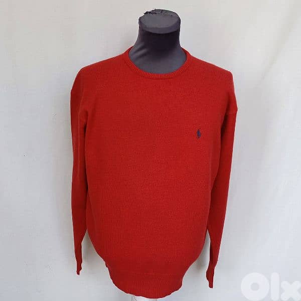 Polo Ralph Lauren 100% Lambswool Crew Neck Sweater Mens L 0