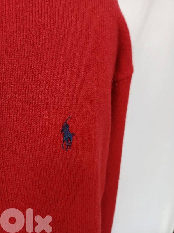 Polo Ralph Lauren 100% Lambswool Crew Neck Sweater Mens L 2