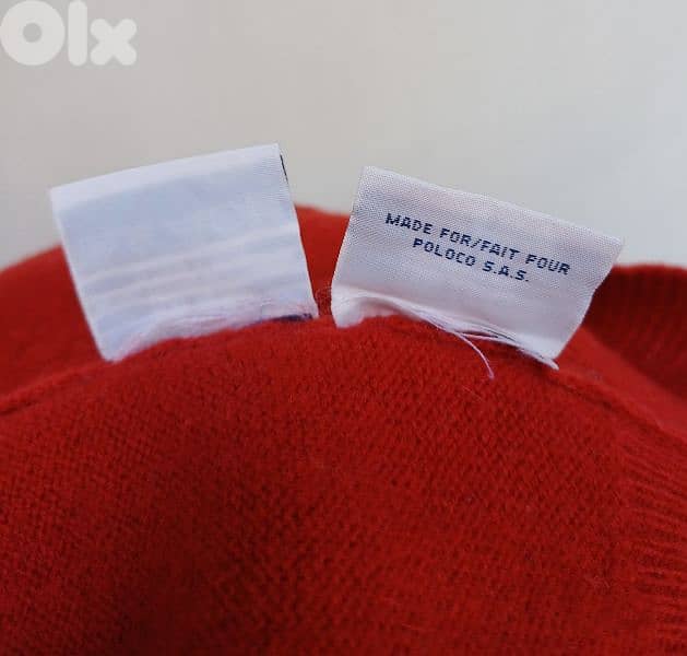 Polo Ralph Lauren 100% Lambswool Crew Neck Sweater Mens L 6