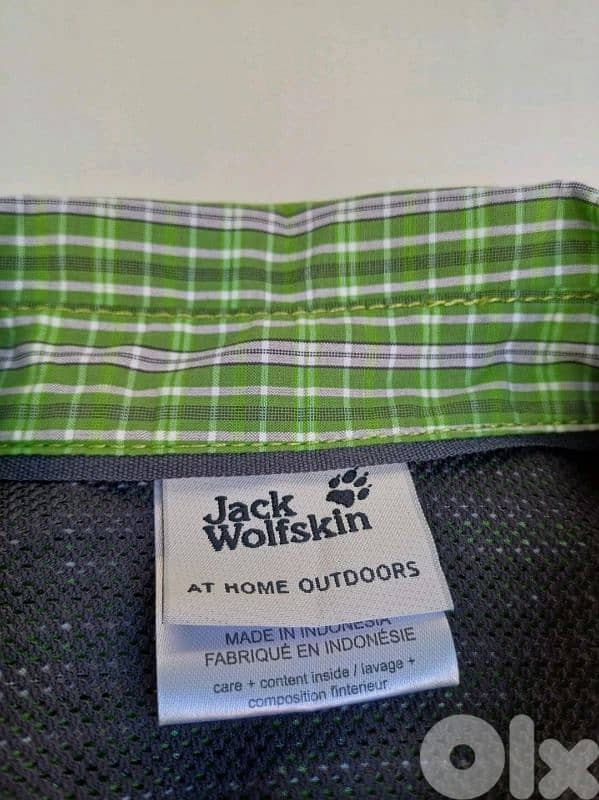 Jack Wolfskin QMC Plaid Outdoor button-UP Long Sleeve shirt Mens S 9