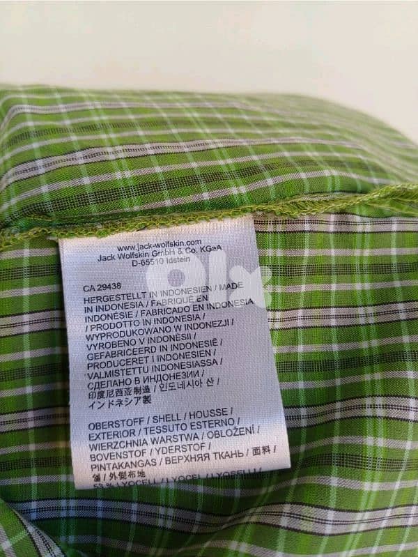 Jack Wolfskin QMC Plaid Outdoor button-UP Long Sleeve shirt Mens S 11