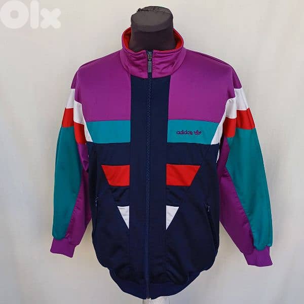 Vintage 90s Adidas Color Block Track Top Jacket Mens S 0