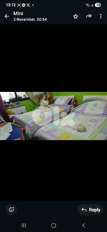 غرفة نوم أطفال شبه جديده 2