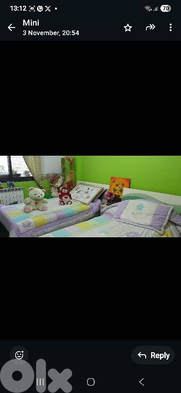 غرفة نوم أطفال شبه جديده 5