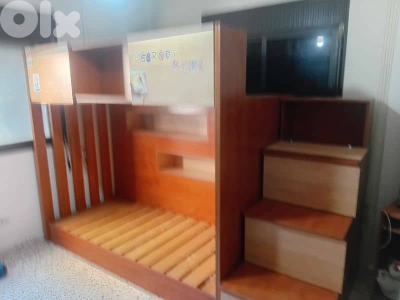 تختين شغل توصاي درج جاورير بيفتح شبه جديد متين 0