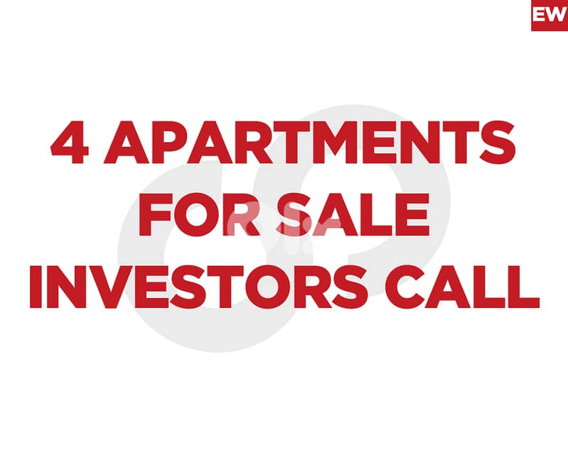 Investor Opportunity – 4 Apartments for Sale, zouk mikael REF#EW128686 0