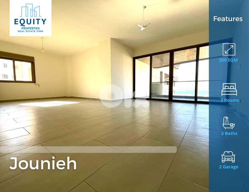 200 SQM Apartment For Rent In Jounieh شقة للإيجار #RK228456 0