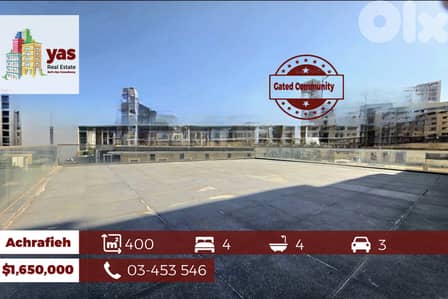 Achrafieh 400m2 | 160m2 Terrace | Spacious Flat|Prime Location|TYT/SKH