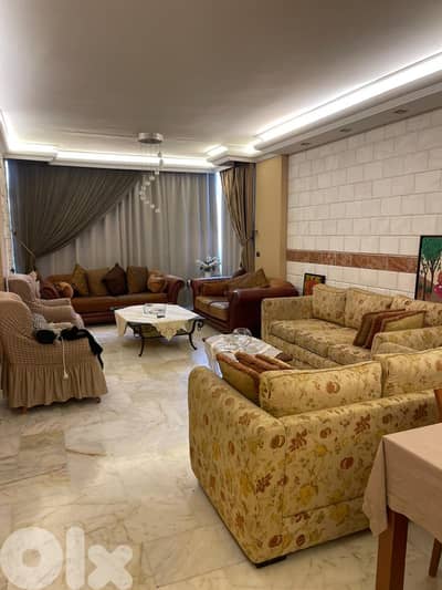 FULLY FURNISHED APARTMENT FOR RENT IN MANSOURIEH + TERRACE, (MANR-281)