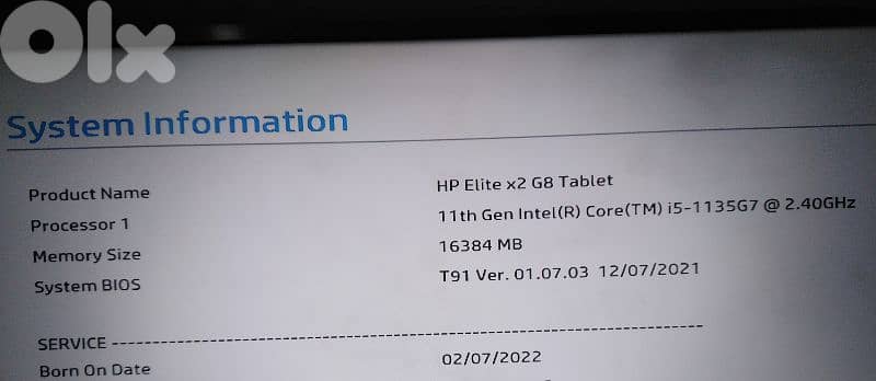 HP Elite x2 G8 i5 Gen 11, 16Gb Ram. بدو شاشة 3