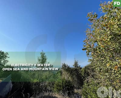 open sea and mountain view- electricity + water - batroun REF#FD128856
