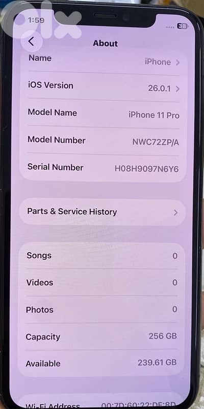iphone 11 pro 256GB Black 2