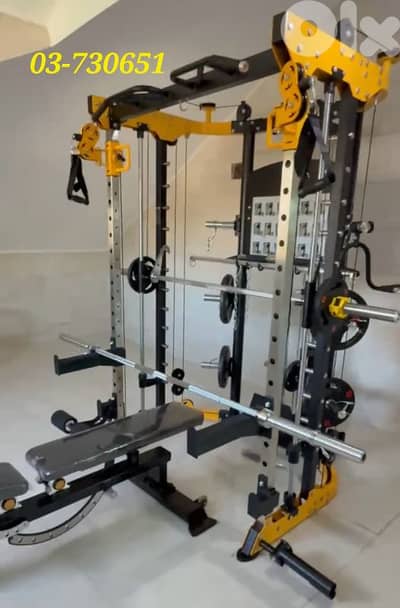2 items (functional Smith machine + exercising bench)