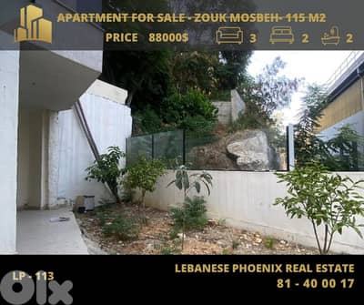 Prime Location 115 sqm Apartment in Zouk Mosbeh with 40 sqm Terrace