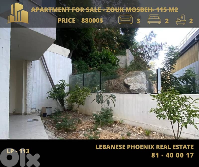 Prime Location 115 sqm Apartment in Zouk Mosbeh with 40 sqm Terrace 0