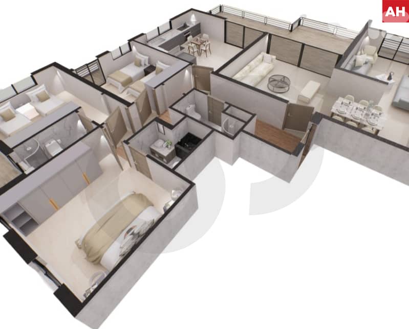 للبيع – شقة في شتورة -  180 sqm rooftop (ZAHLE) ! REF#AH128884 ! 0