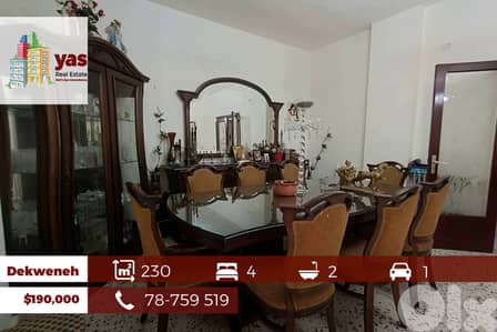 Dekweneh 230m2 | Mint Condition | Easy Access | Prime Location | AA