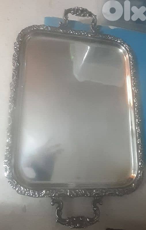 silver plated serving plate 0