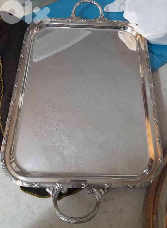 Silver serving plate_plateau à servir 0