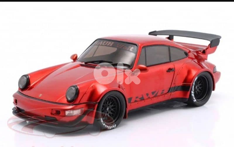 Porsche 964 RWB diecast car model 1;18 1