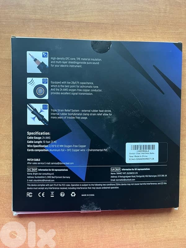 Donner Guitar Cable 3m – Barely Used 1