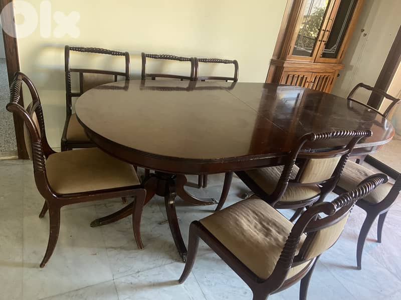 Dining table + chairs + drawers 1