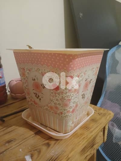 Pink Flowery Plant Pot
