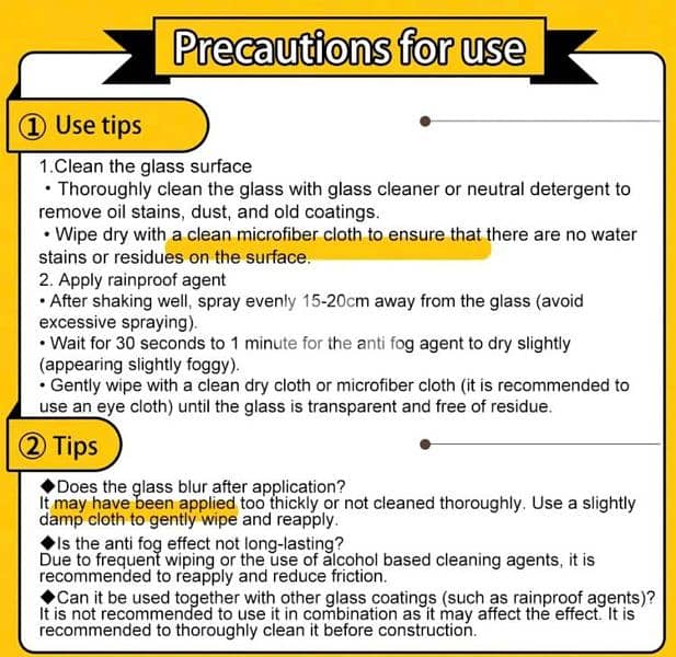 Glass Anti Fog Agent Winter Longlasting Prevents Fogging Cleaner 8