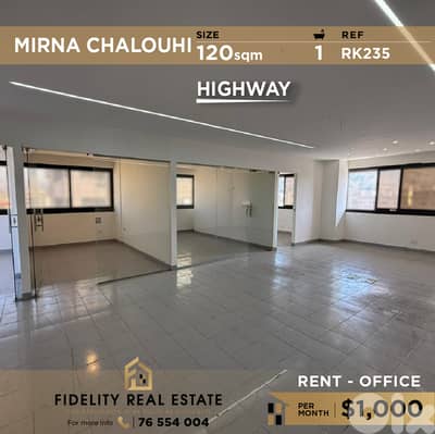 Office for rent in Mirna Chalouhi RK235 مكتب للإيجار في ميرنا شالوحي