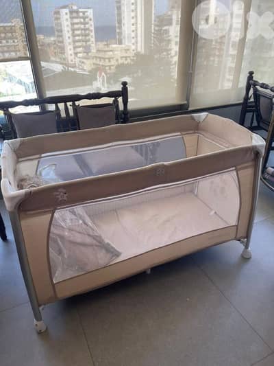 kids/baby park + mattress تخت الأطفال + مرتبة
