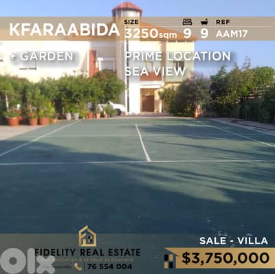 Villa for sale in Kfarabida AAM17 فيلا للبيع في كفر عبيدا