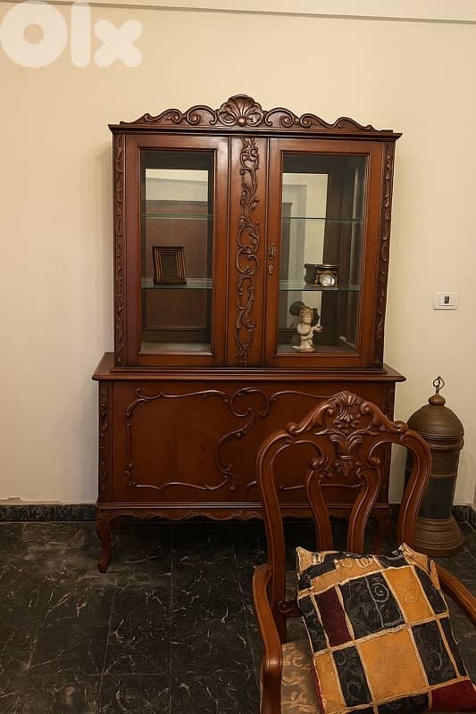 طقم صالون وسفرة خشب فاخر 1