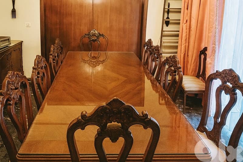 طقم صالون وسفرة خشب فاخر 2