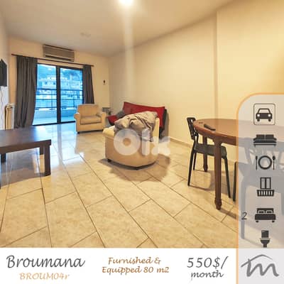 Broumana | Furnished/Equipped 2 Bedrooms Apartment | 80m² | Open View