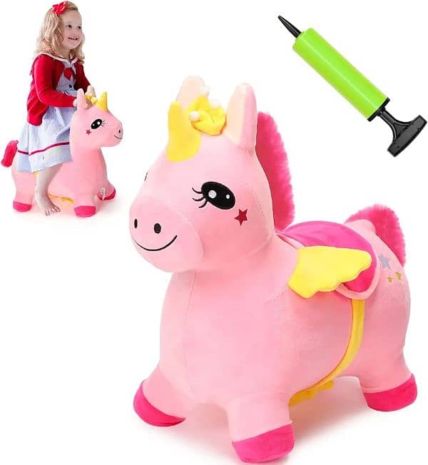 aoriher unicorn hopping horse plush 1