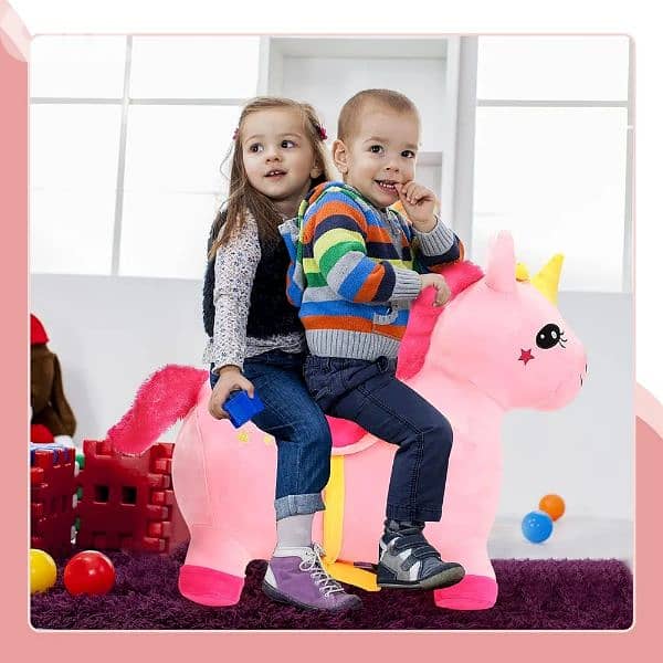 aoriher unicorn hopping horse plush 3