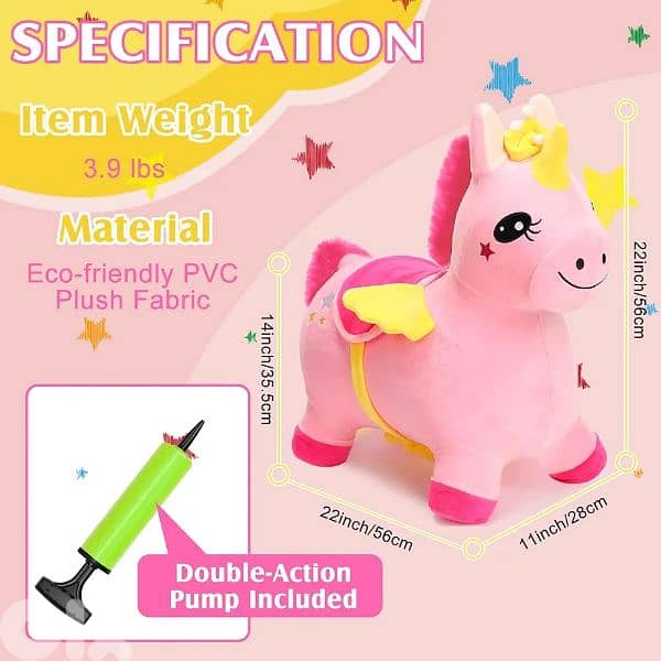 aoriher unicorn hopping horse plush 5