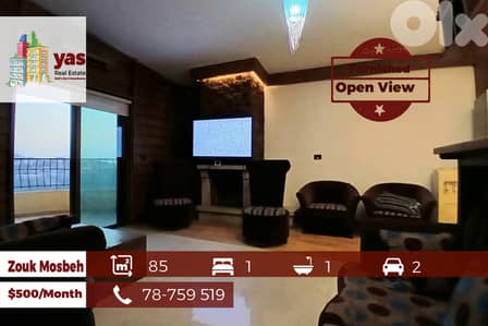 Zouk Mosbeh 85m2 | Furnished Studio | Rent | Open View | IV