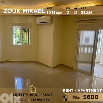 Apartment for rent in Zouk Mikael RB226 شقة للإيجار في زوق مكايل