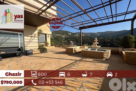 Ghazir 800m2 | 80m2 Terrace | Duplex |Panoramic Open View | TO