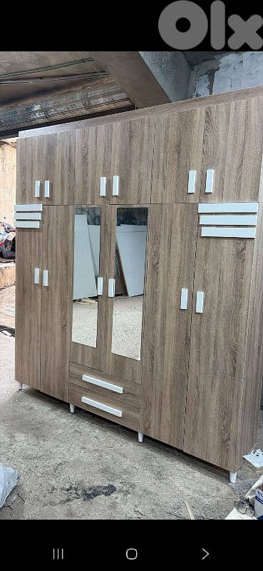 خزانة ست درف طابقين 240 سم تفصيل جديد