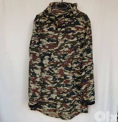 New Without Tags Addict Camouflage Hunting Jacket Hooded Coat Mens L